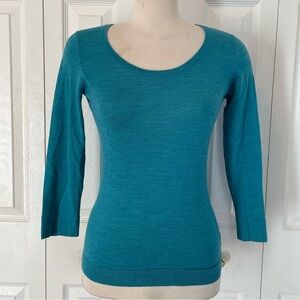 The Limited Teal Wool Blend Knit Top size small